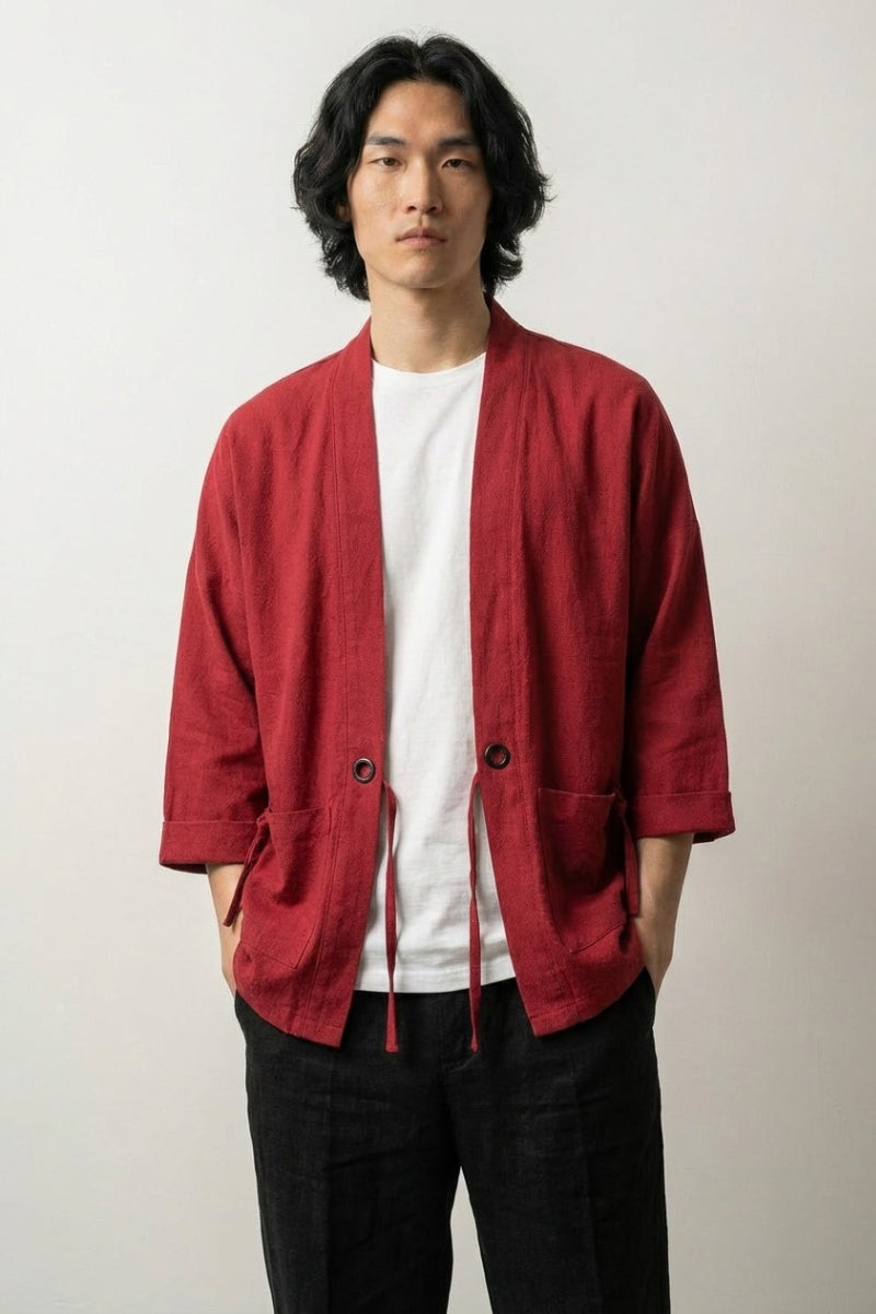 Red Kimono Jacket 'Yuudai' – JAPAN CLOTHING