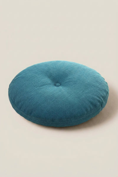 Round monochrome Japanese cushion 'Kadoma'
