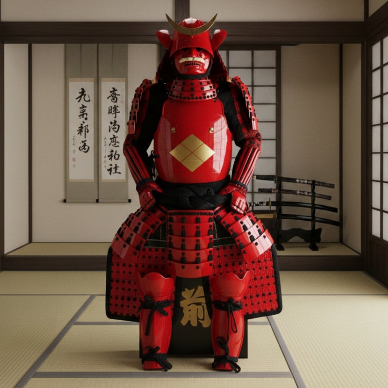 Japanese-style samurai armor with Samurai motif
