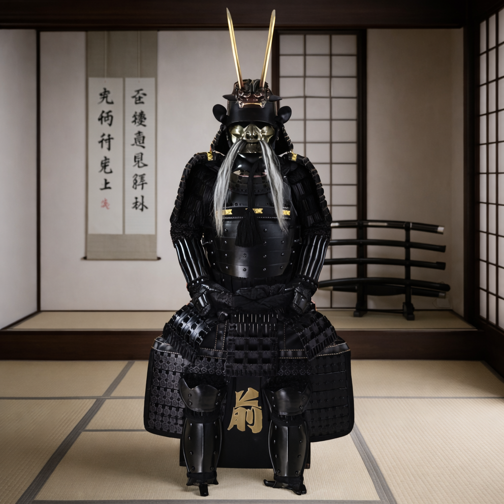 Japanese-style samurai armor with Samurai motif