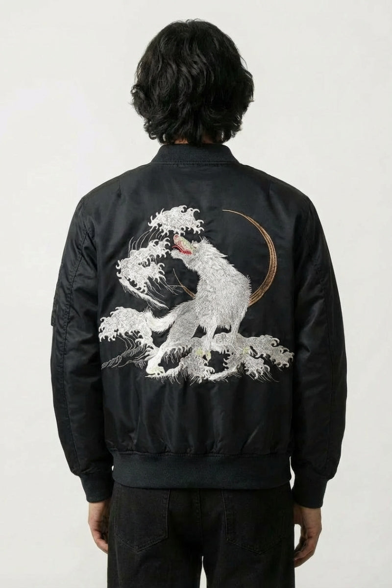 Souvenir Bomber Jacket 'Kitsuneneki' | Japan Clothing