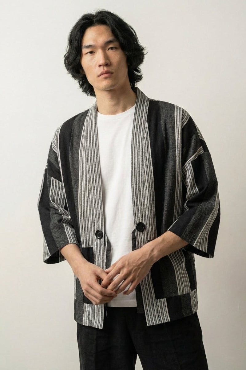 Striped Kimono Cardigan 'Shurina' | Japan Clothing