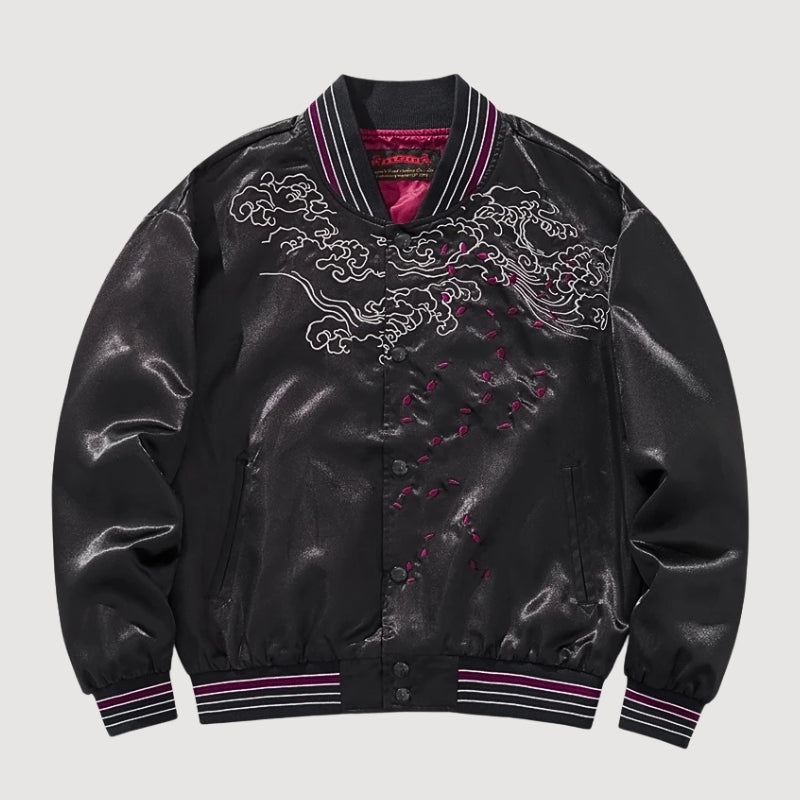 Sukajan Dragon Jacket ‘Kokuryū Flame’ – Japanese Embbroidered Jacket
