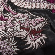 Side view of Japanese garment with dragon print