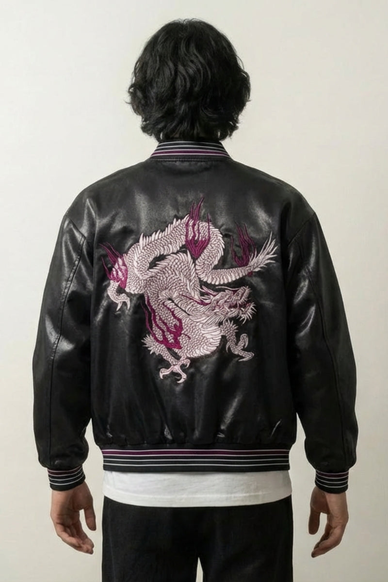 Japanese garment with dragon print - Japan Clothing