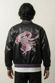 Japanese garment with dragon print - Japan Clothing