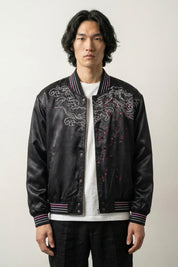 Back view of Japanese garment with dragon print