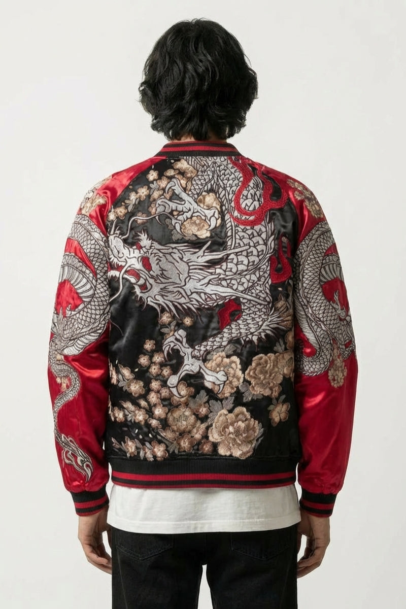 Japanese garment with dragon print - Japan Clothing