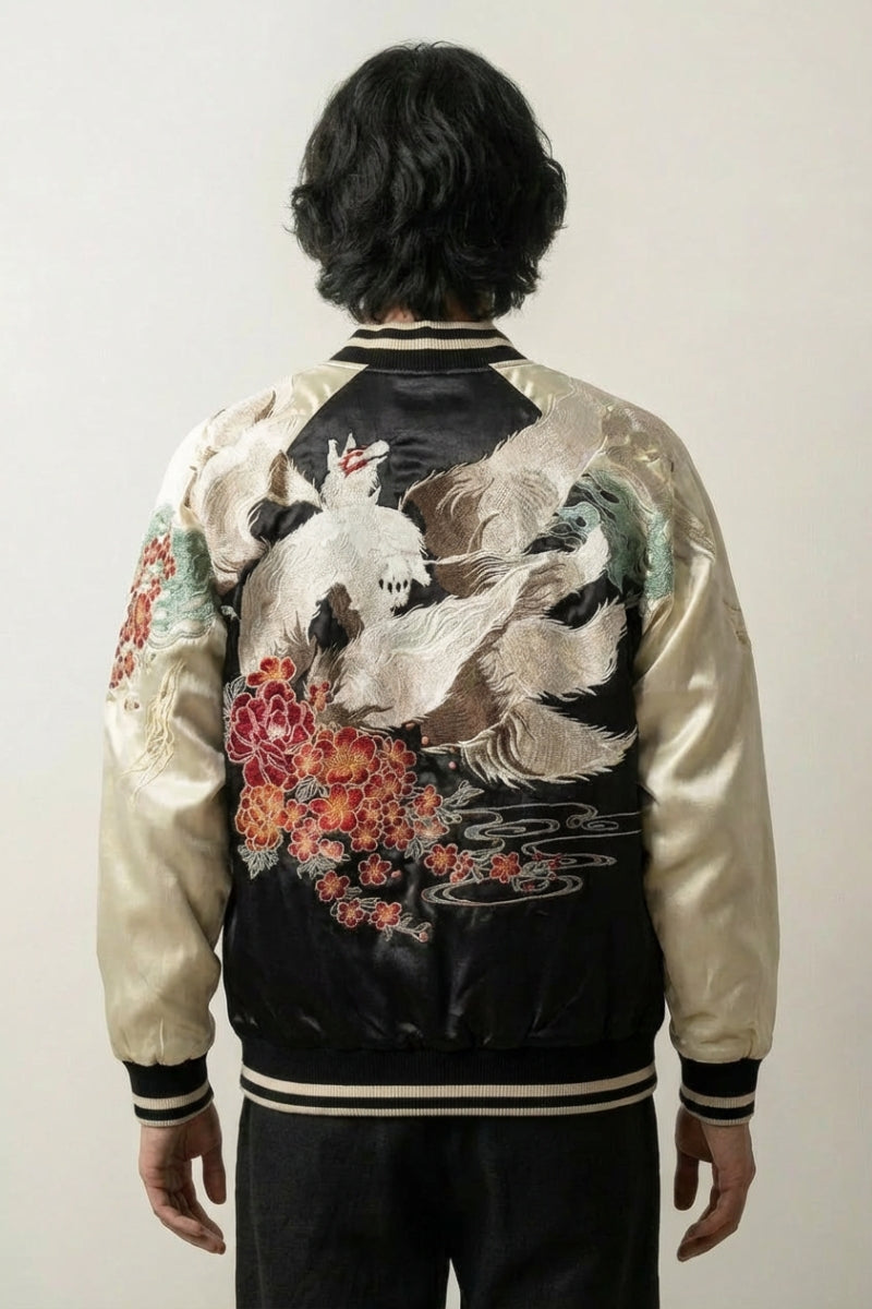 Japanese garment with kitsune motif - Japan Clothing