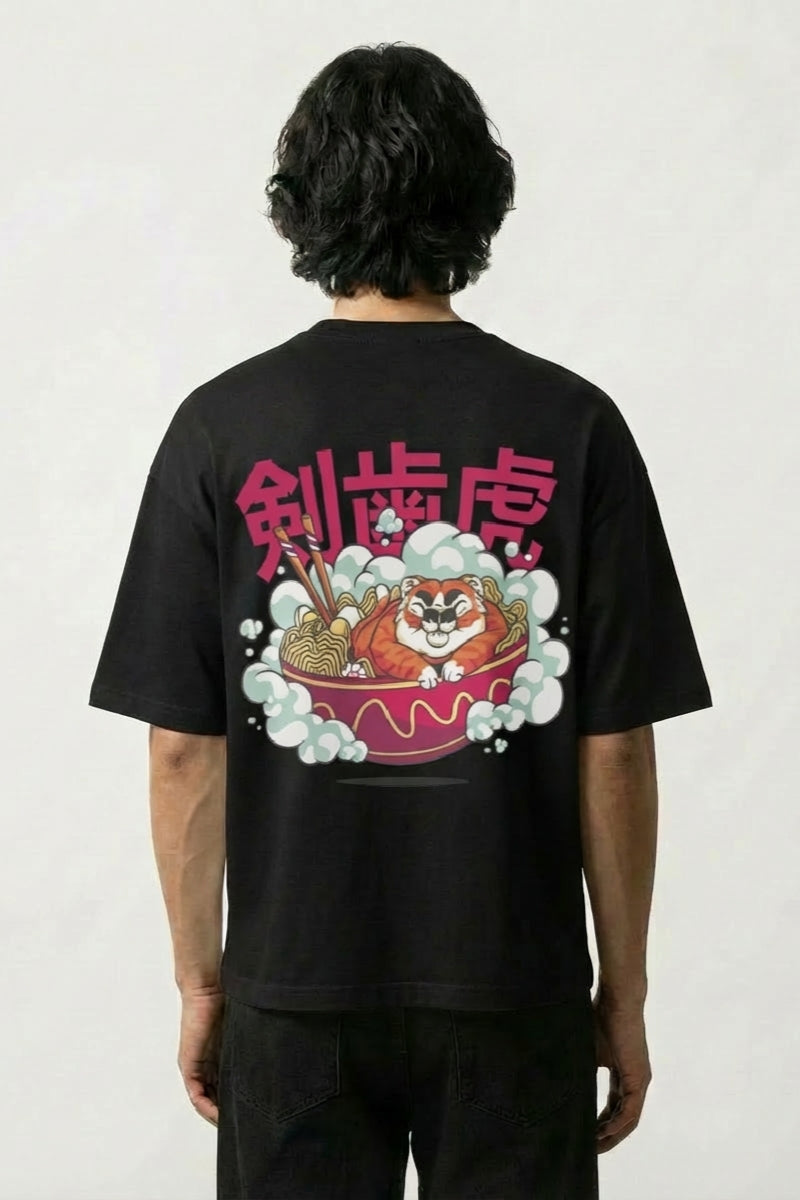 T-Shirt with Japanese Writing - らーめん | Japan Clothing