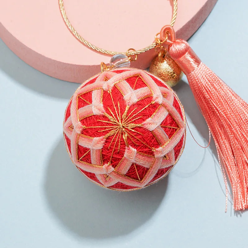 Detail view of Japanese garment - Temari Ball