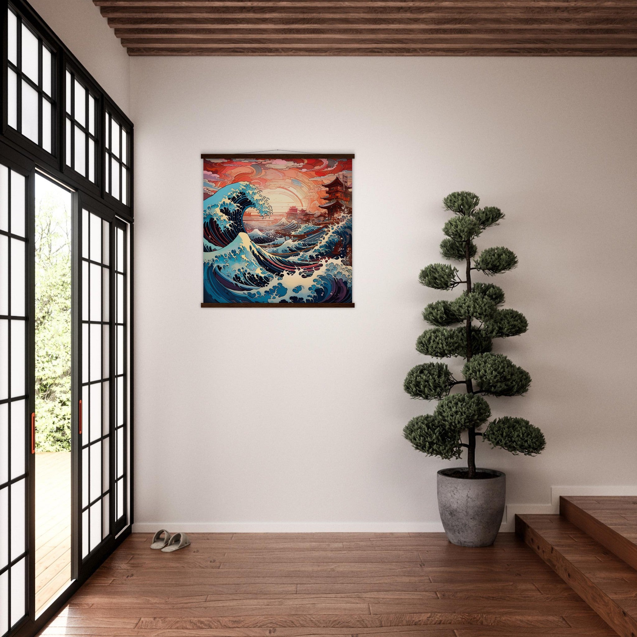 The Wave Japanese Painting 'Utawaro'