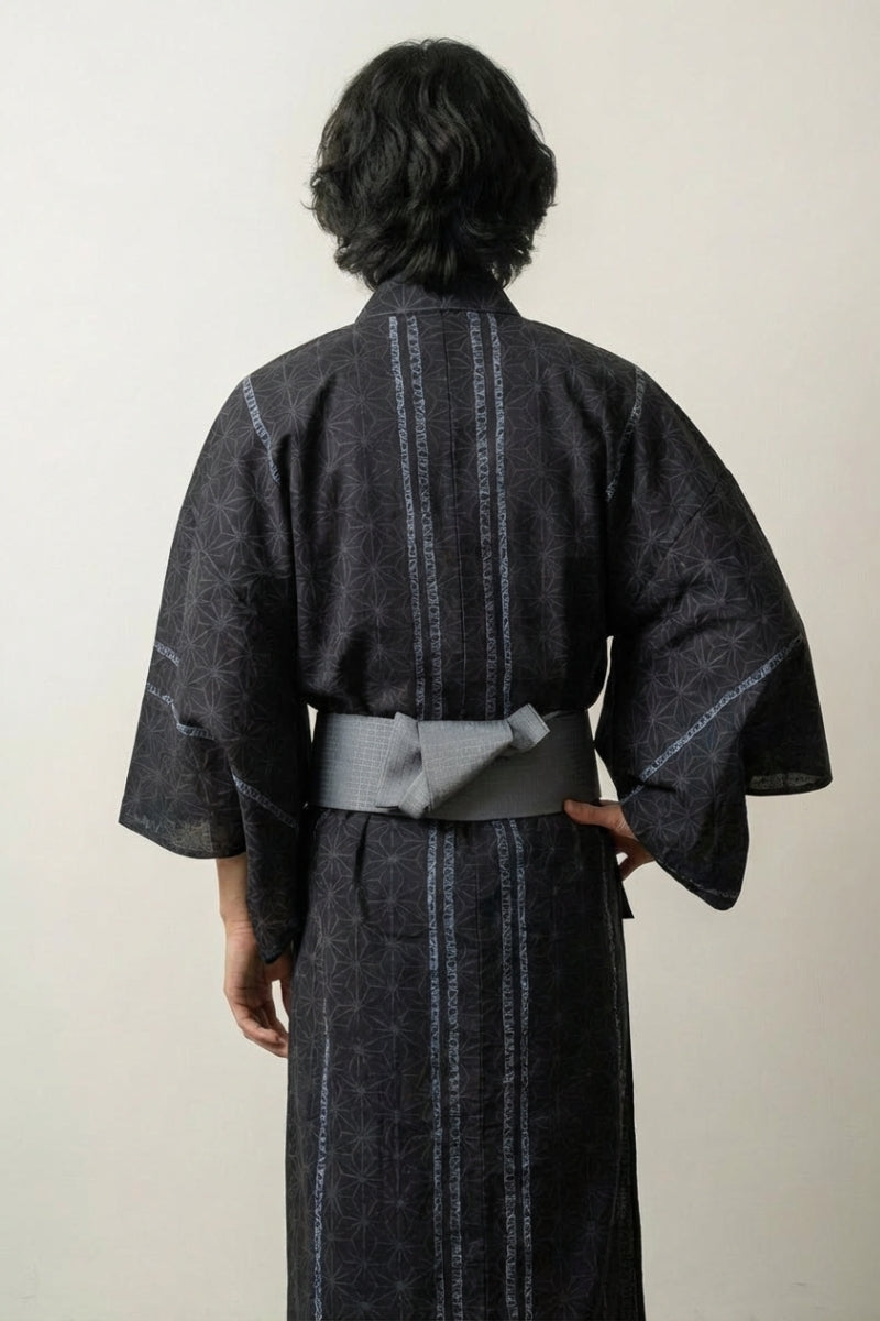 Back view of yukata for men