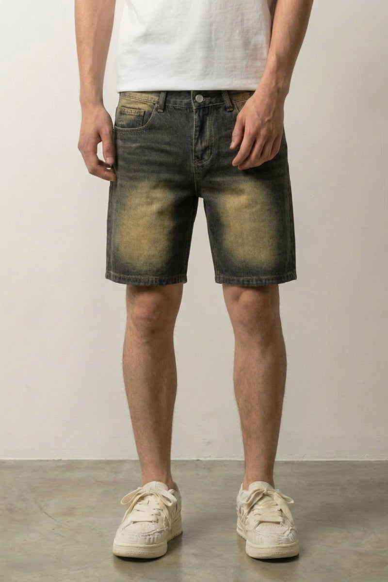 Vintage denim shorts — retro heritage streetwear