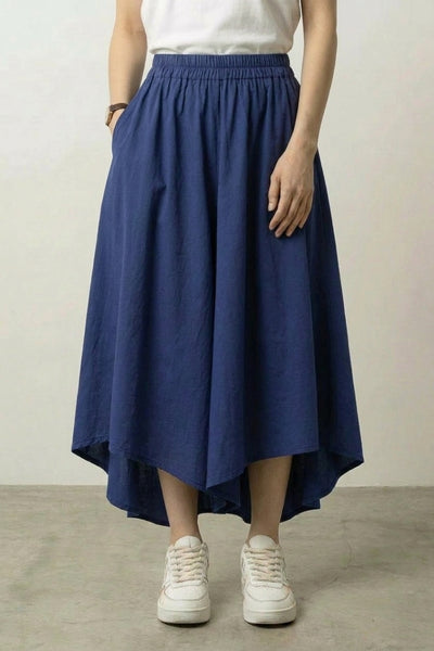 Women's Navy Hakama Skirt 'Naitoburu'