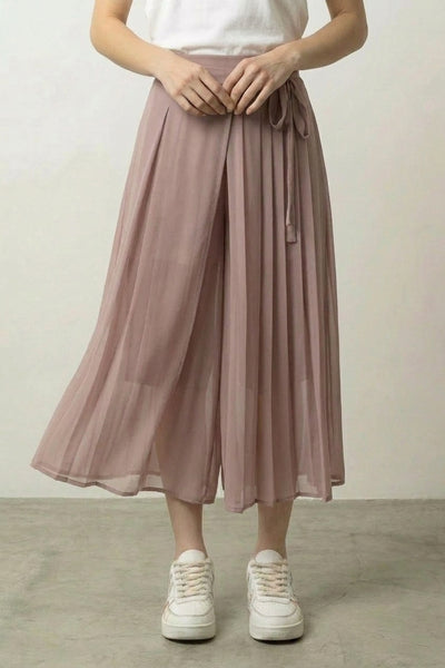 Women's Pink Pleated Hakama Skirt 'Pinkugakatta'