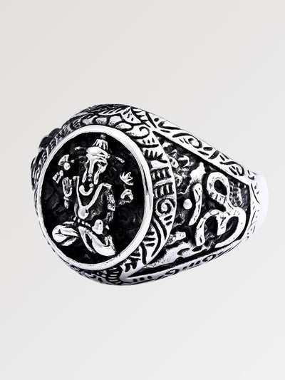 Silver Ganesh Ring 'Toyama