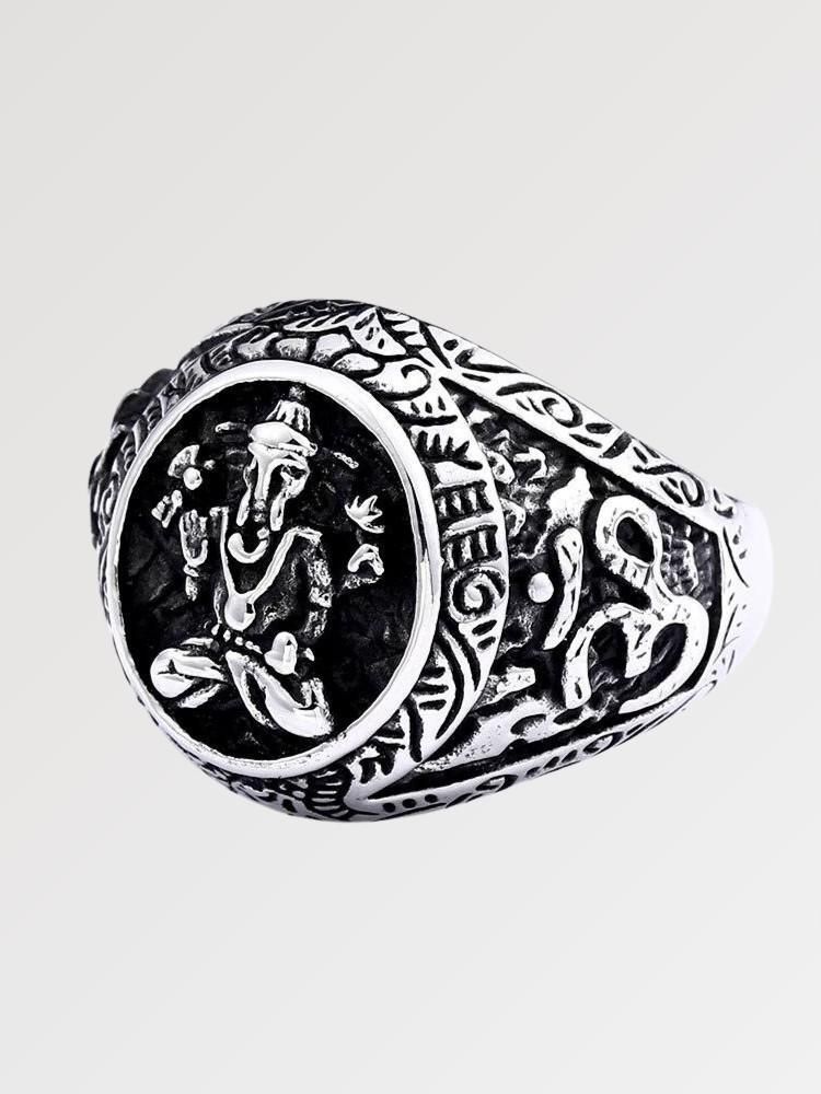 Silver Ganesh Ring 'Toyama' Japan Clothing