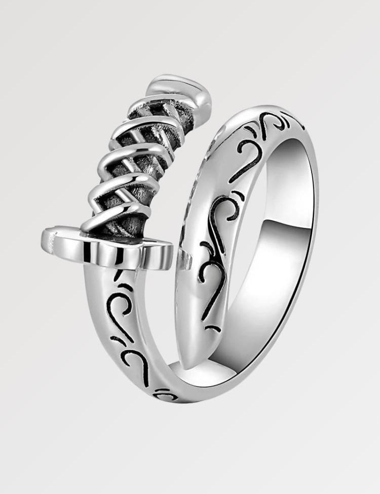 Silver Ring Katana