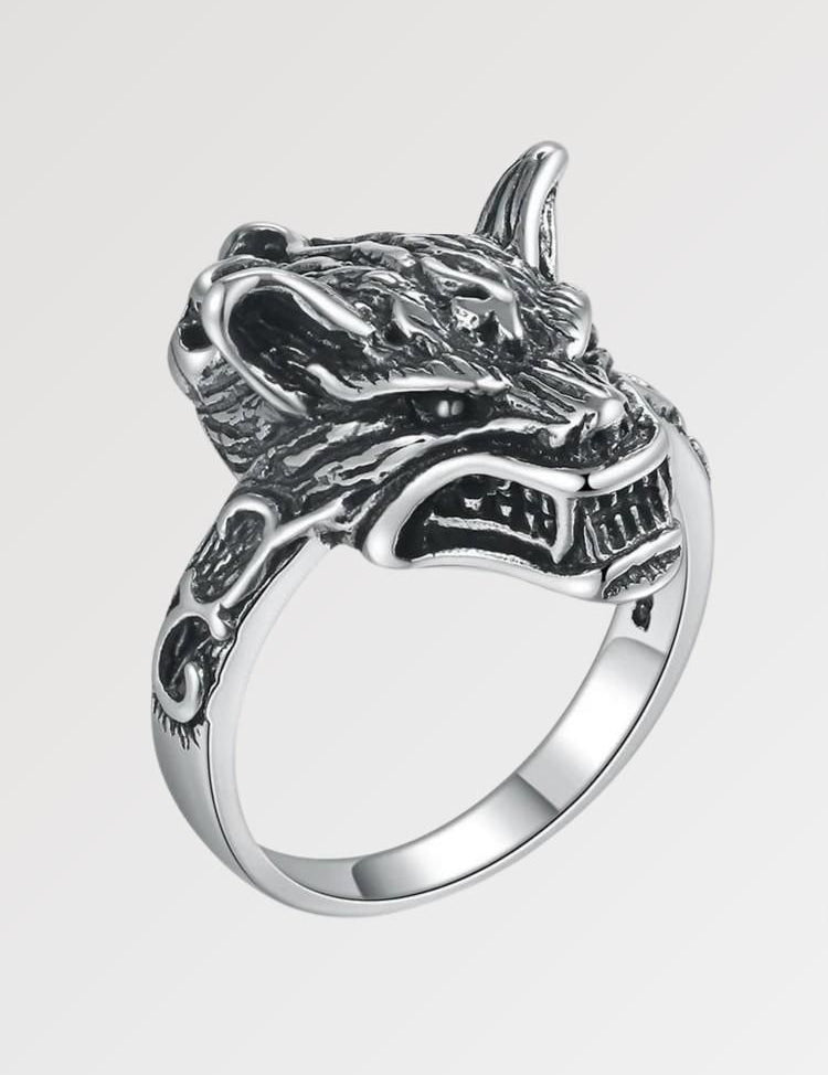 Silver Wolf Ring 'Matsue' Japanstreet
