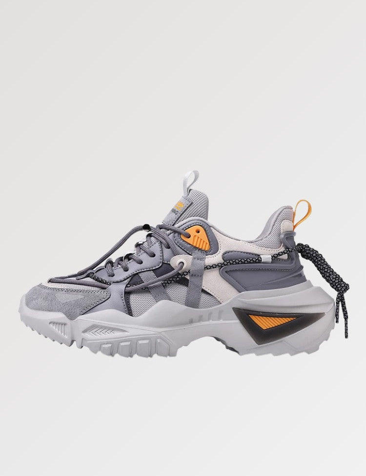 grey sneakers man