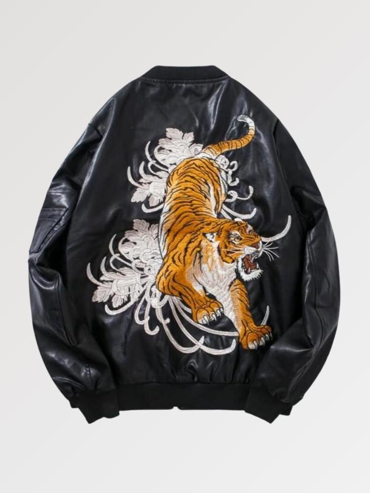 Leather Aviator Bomber