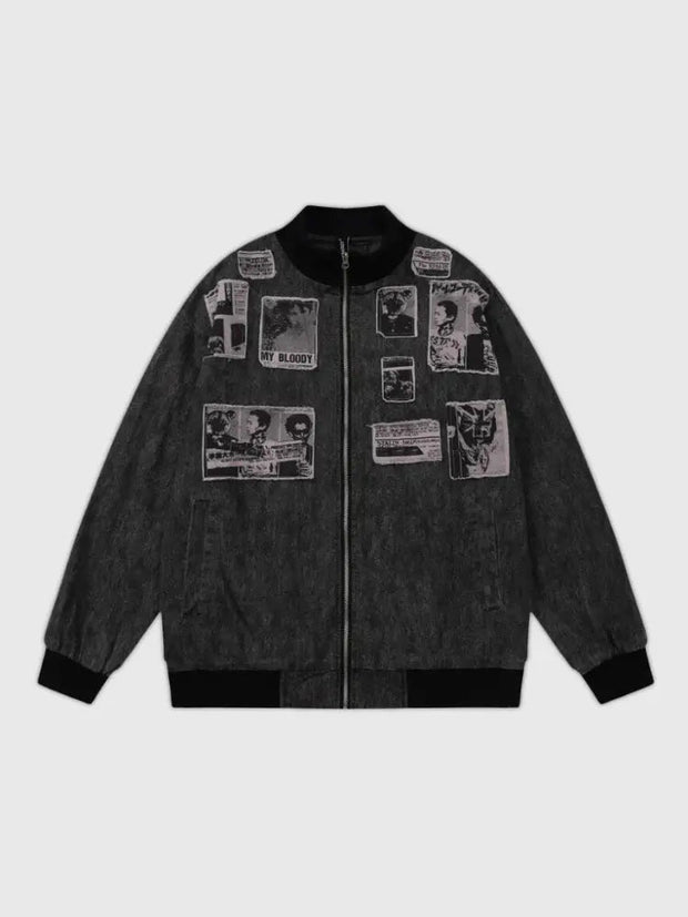 Old School Embroidered Bomber &