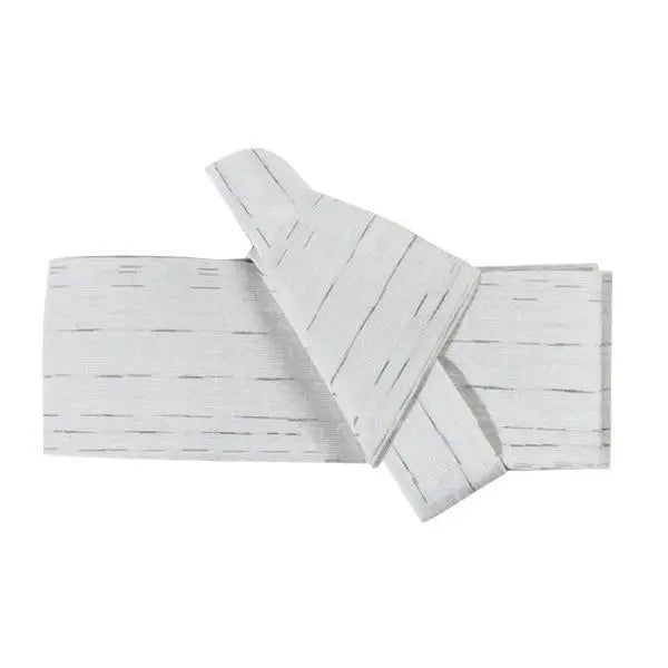 Back view of white obi belt for men