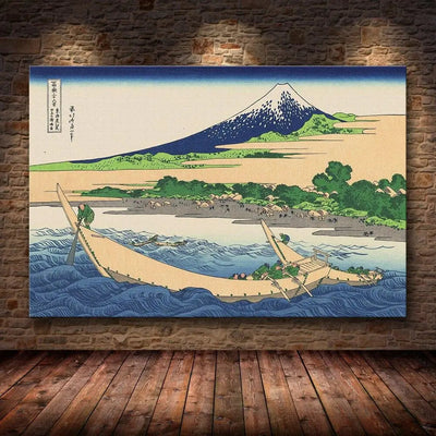 This Japanese print by the artist Hokusai is one of the views of Mount Fuji