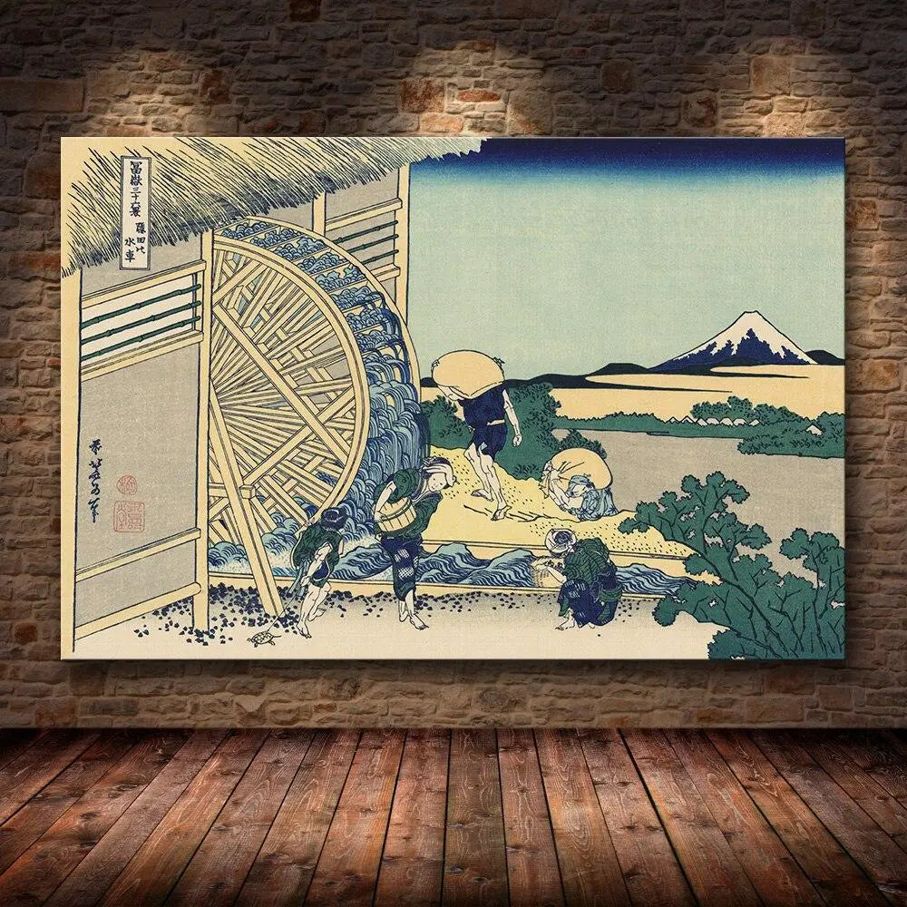 Japanese print painted in the traditional way in honor of nature