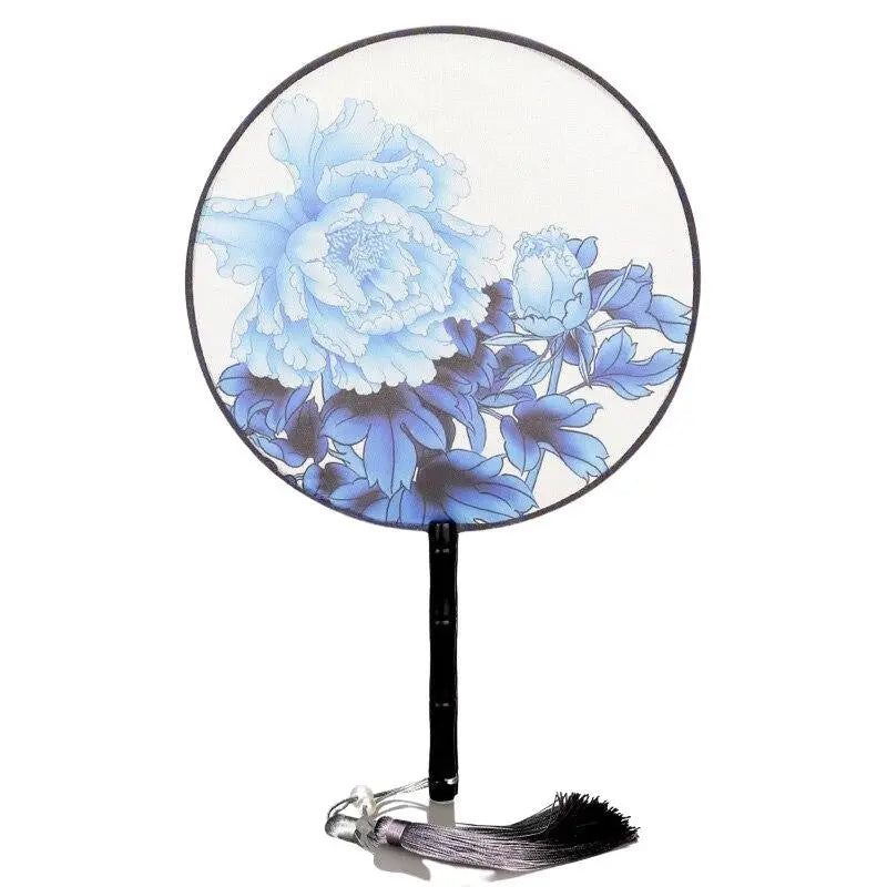 Back view of japanese folding fan