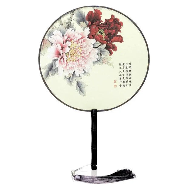 Japanese Round Flowered Fan &