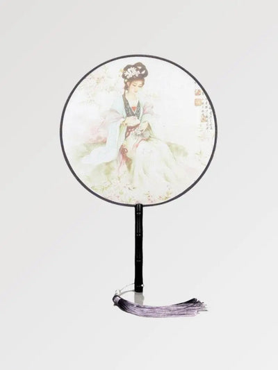 Round Japanese Geisha Fan 'Iwakura