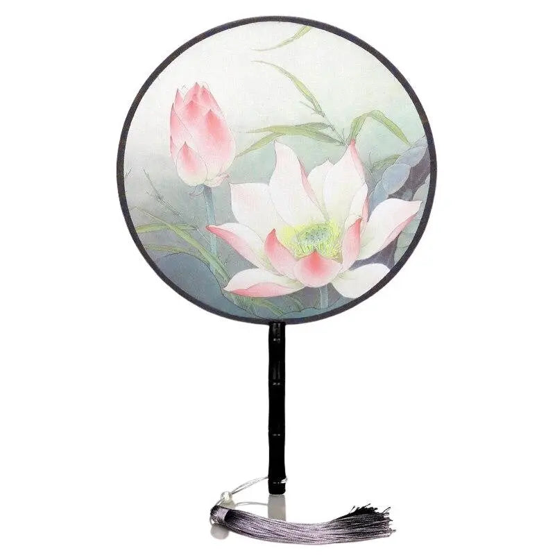 Japanese Round Lotus Fan 'Ebiko