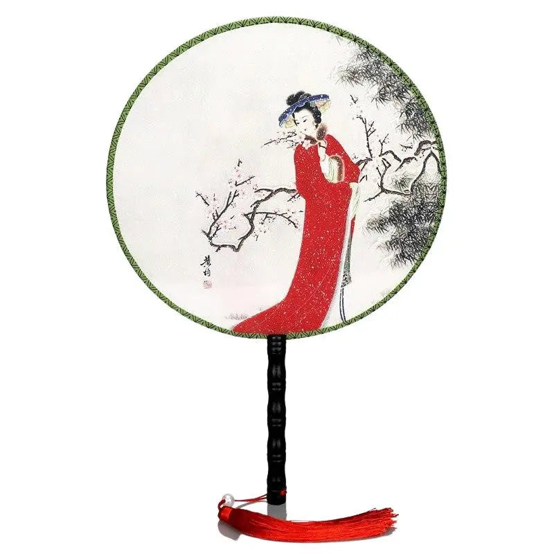 Back view of japanese folding fan