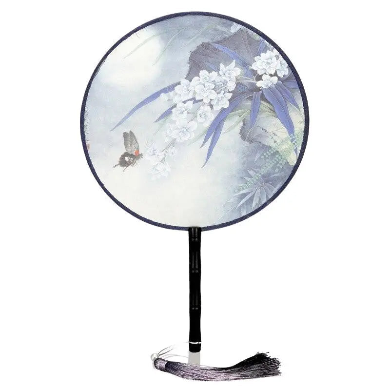 Back view of japanese folding fan