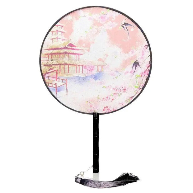 Japanese Round Temple Fan &