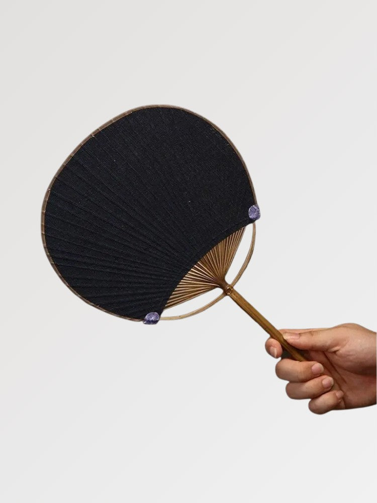 Japanese uchiwa fan made of natural bamboo wood