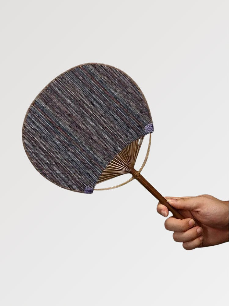 Japanese uchiwa fan in natural wood