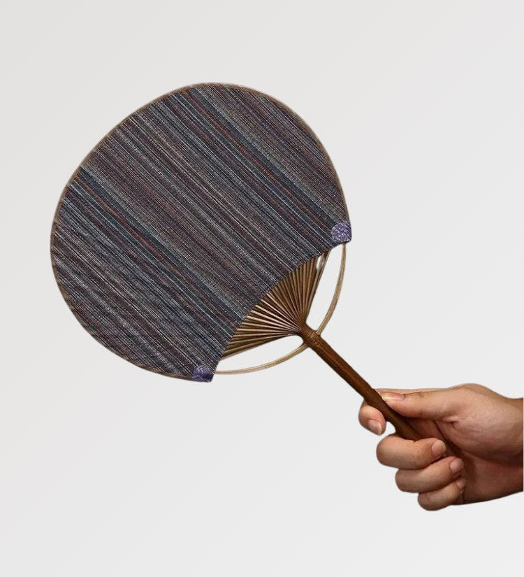 Japanese uchiwa fan in natural wood