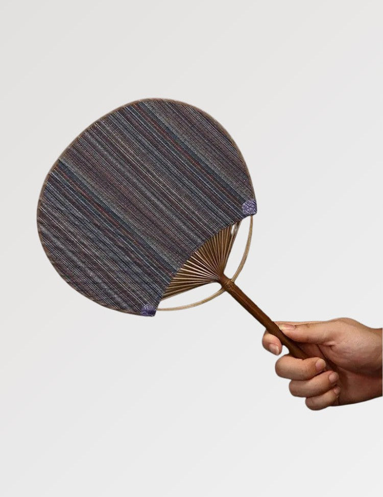 Japanese uchiwa fan in natural wood