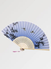 Beautiful Japanese paper fan with soft colors