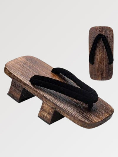Genuine Japanese Geta for men and women with thick black strap