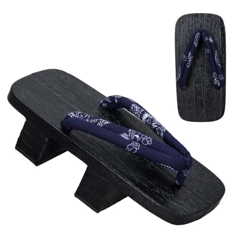 Detail view of geta sandals - Japanese Geta Okimari