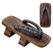 Detail view of geta sandals - Japanese Geta Seigaiha