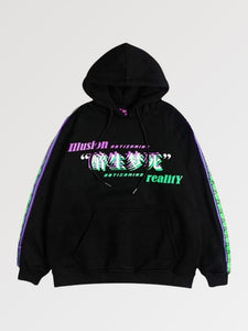Hoodie with Japanese Letters 'Glitch'