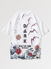 The Japanese art shirt and its traditional motifs like the Kanagawa wave