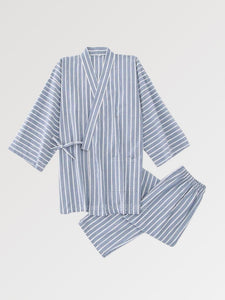 Men's Striped Jinbei 'Onsen Shota'