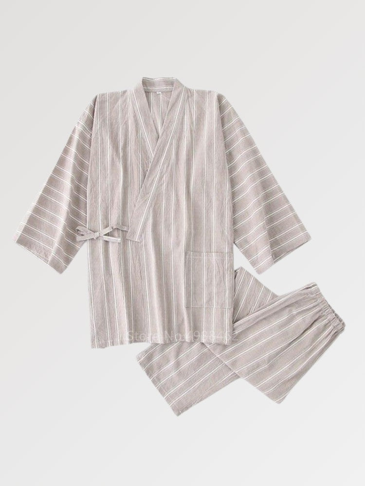 Men's Striped Jinbei 'Onsen Shota' Japanstreet