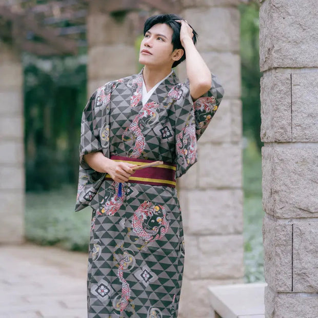 Men's Kimono  Japanese traditional clothing, Japanese outfits